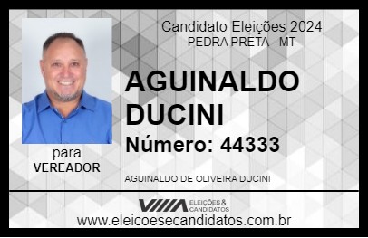 Candidato AGUINALDO DUCINI 2024 - PEDRA PRETA - Eleições