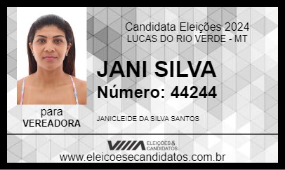 Candidato JANI SILVA 2024 - LUCAS DO RIO VERDE - Eleições