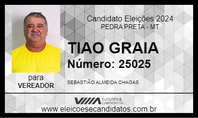 Candidato TIAO GRAIA 2024 - PEDRA PRETA - Eleições