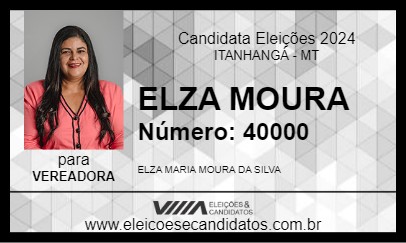 Candidato ELZA MOURA 2024 - ITANHANGÁ - Eleições