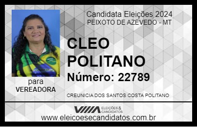 Candidato CLEO POLITANO 2024 - PEIXOTO DE AZEVEDO - Eleições