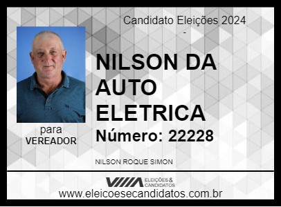 Candidato NILSON DA AUTO ELETRICA 2024 - PEIXOTO DE AZEVEDO - Eleições