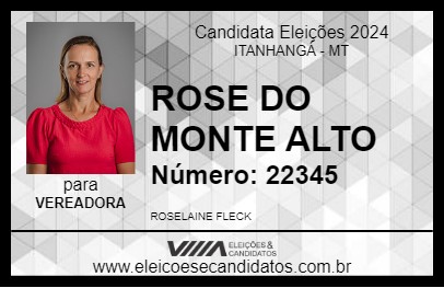 Candidato ROSE DO MONTE ALTO 2024 - ITANHANGÁ - Eleições