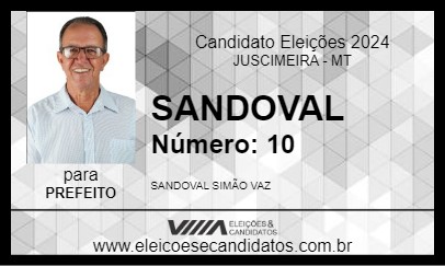 Candidato SANDOVAL 2024 - JUSCIMEIRA - Eleições