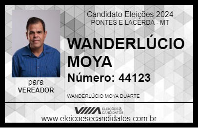 Candidato WANDERLÚCIO MOYA 2024 - PONTES E LACERDA - Eleições