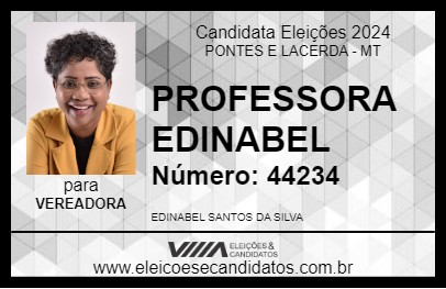 Candidato PROFESSORA EDINABEL 2024 - PONTES E LACERDA - Eleições