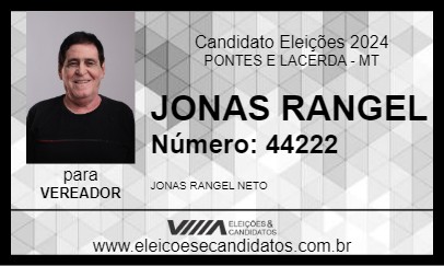 Candidato JONAS RANGEL 2024 - PONTES E LACERDA - Eleições