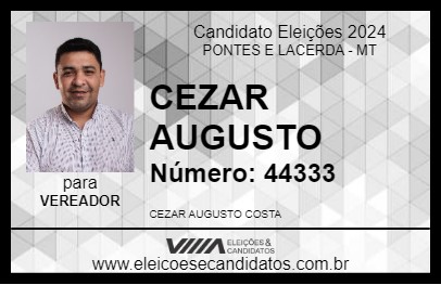 Candidato CEZAR AUGUSTO 2024 - PONTES E LACERDA - Eleições