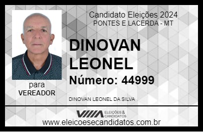 Candidato DINOVAN LEONEL 2024 - PONTES E LACERDA - Eleições