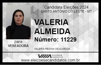 Candidato VALERIA ALMEIDA 2024 - SANTO ANTÔNIO DO LESTE - Eleições