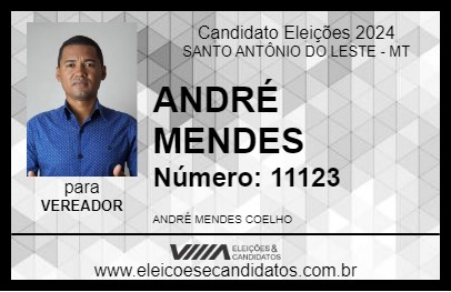 Candidato ANDRÉ MENDES 2024 - SANTO ANTÔNIO DO LESTE - Eleições