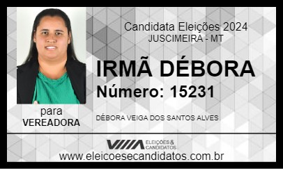 Candidato IRMÃ DÉBORA 2024 - JUSCIMEIRA - Eleições