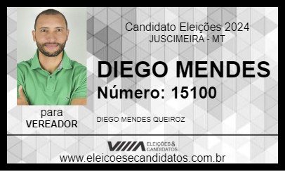 Candidato DIEGO MENDES 2024 - JUSCIMEIRA - Eleições