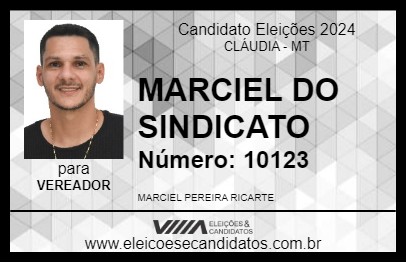 Candidato MARCIEL DO SINDICATO 2024 - CLÁUDIA - Eleições