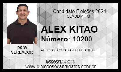 Candidato ALEX KITAO 2024 - CLÁUDIA - Eleições