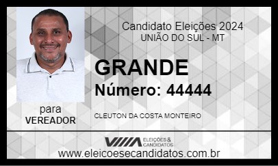 Candidato GRANDE 2024 - UNIÃO DO SUL - Eleições