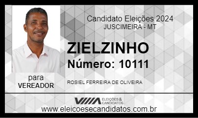 Candidato ZIELZINHO 2024 - JUSCIMEIRA - Eleições