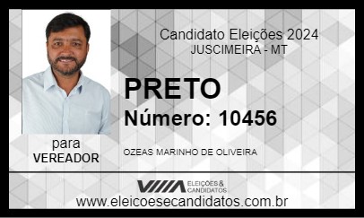 Candidato PRETO 2024 - JUSCIMEIRA - Eleições