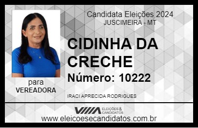 Candidato CIDINHA 2024 - JUSCIMEIRA - Eleições