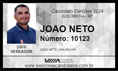 Candidato JOAO NETO 2024 - JUSCIMEIRA - Eleições