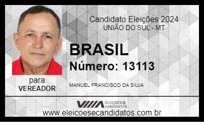 Candidato BRASIL 2024 - UNIÃO DO SUL - Eleições