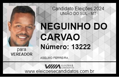 Candidato NEGUINHO DO CARVAO 2024 - UNIÃO DO SUL - Eleições