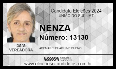 Candidato NENZA 2024 - UNIÃO DO SUL - Eleições