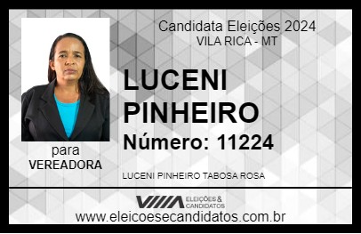 Candidato LUCENI PINHEIRO 2024 - VILA RICA - Eleições