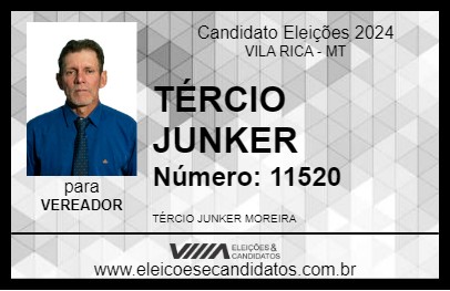 Candidato TÉRCIO JUNKER 2024 - VILA RICA - Eleições