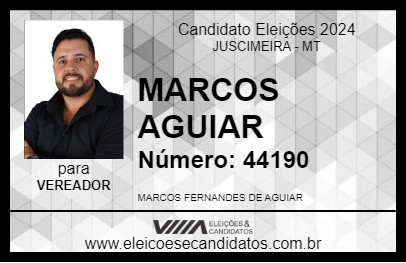 Candidato MARCOS AGUIAR 2024 - JUSCIMEIRA - Eleições