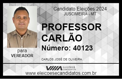 Candidato PROFESSOR CARLÃO 2024 - JUSCIMEIRA - Eleições