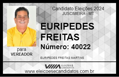 Candidato EURIPEDES FREITAS 2024 - JUSCIMEIRA - Eleições