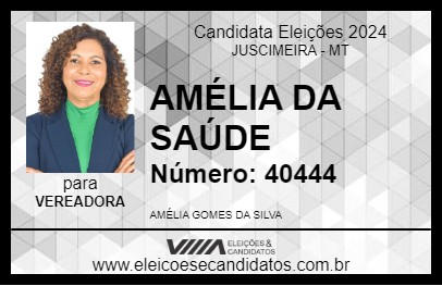 Candidato AMÉLIA DA SAÚDE 2024 - JUSCIMEIRA - Eleições