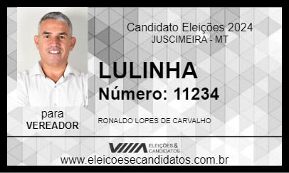 Candidato LULINHA 2024 - JUSCIMEIRA - Eleições