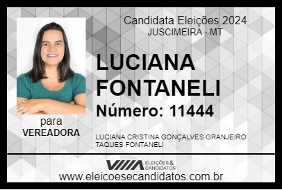 Candidato LUCIANA FONTANELI 2024 - JUSCIMEIRA - Eleições