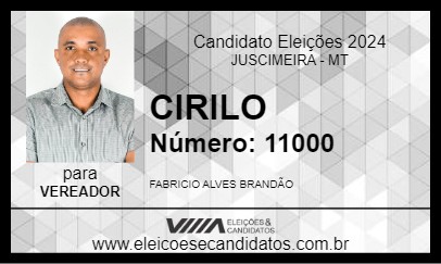 Candidato CIRILO 2024 - JUSCIMEIRA - Eleições