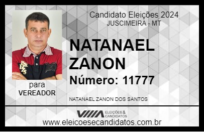 Candidato NATANAEL  ZANON 2024 - JUSCIMEIRA - Eleições