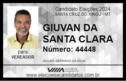 Candidato GIUVAN DA SANTA CLARA 2024 - SANTA CRUZ DO XINGU - Eleições