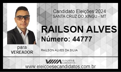 Candidato RAILSON ALVES 2024 - SANTA CRUZ DO XINGU - Eleições