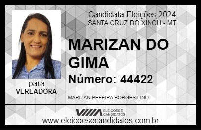 Candidato MARIZAN DO GIMA 2024 - SANTA CRUZ DO XINGU - Eleições