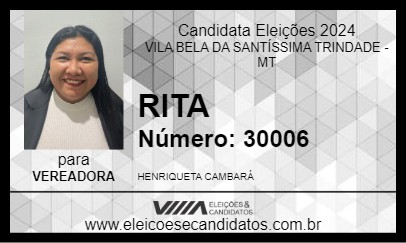 Candidato RITA 2024 - VILA BELA DA SANTÍSSIMA TRINDADE - Eleições