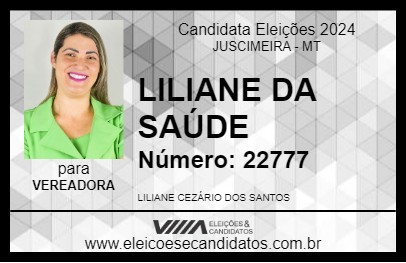 Candidato LILIANE DA SAÚDE 2024 - JUSCIMEIRA - Eleições