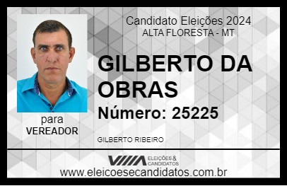 Candidato GILBERTO DA OBRAS 2024 - ALTA FLORESTA - Eleições