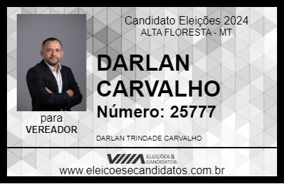 Candidato DARLAN CARVALHO 2024 - ALTA FLORESTA - Eleições