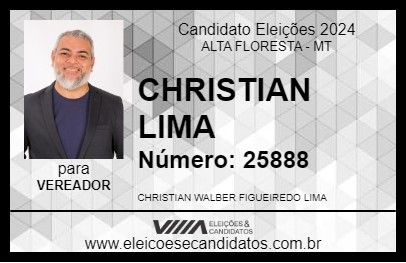 Candidato CHRISTIAN LIMA 2024 - ALTA FLORESTA - Eleições