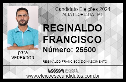 Candidato REGINALDO FRANCISCO 2024 - ALTA FLORESTA - Eleições