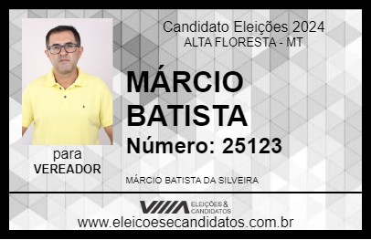 Candidato MÁRCIO BATISTA 2024 - ALTA FLORESTA - Eleições