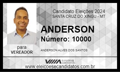 Candidato ANDERSON 2024 - SANTA CRUZ DO XINGU - Eleições