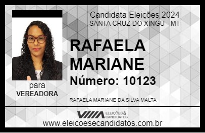 Candidato RAFAELA MARIANE 2024 - SANTA CRUZ DO XINGU - Eleições