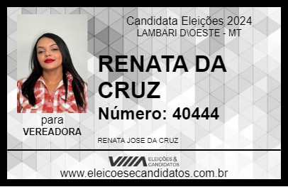 Candidato RENATA DA CRUZ 2024 - LAMBARI D\OESTE - Eleições